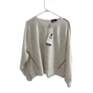Members Mark Womens Sandwash Crewneck Pullover Oatmeal Heather XXL NWT